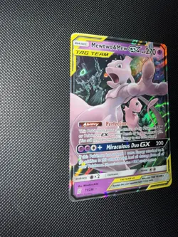 Pokemon TCG Mewtwo & Mew GX Full Art Holo Unified Minds 71/236 - Image 3