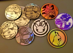 Lot of 9x Official Pokemon TCG Coins Mewtwo Pikachu Venusaur - Image 1