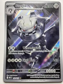 Steelix 150/132 Mega Evolution Illustration Rare Pokemon TCG NM - Image 1