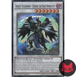 Yugioh Assault Blackwing - Chidori the Rain Sprinkling SHVI-EN051 Super 1st NM - Image 1