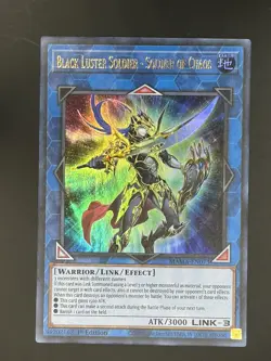 YUGIOH BLACK LUSTER SOLDIER-SOLDIER OF CHAOS ULTRA 1ST NEAR MINT MAMA-EN073 - Image 1