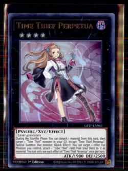 Yu-Gi-Oh! Time Thief Perpetus 1st Edition Ultra Rare GFTP-EN065 - Image 1