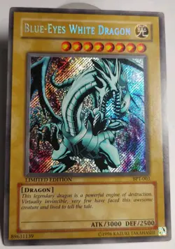 Yu-Gi-Oh! Blue-Eyes White Dragon Secret Rare BPT-003 Limited Edition NM - Image 1
