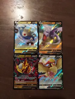 Pokemon Lost Origin Magnezone, Aerodactyl, Giratina, Pidgeot V 4 Card Lot - Image 1