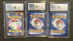 Graded Vintage/New Pokemon TCG 3 Card Lot CGC - Image 2