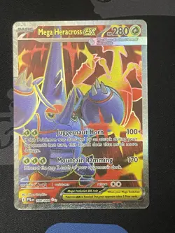 Pokemon Mega Heracross EX 108/094 Phantasmal Flames SR Full Art English Card TCG - Image 1