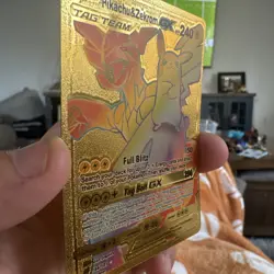 Pokemon Pikachu & Zekrom GX Tag Team Gold Foil Rainbow Art Card 184/181 HP240 - Image 2