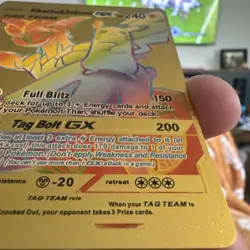 Pokemon Pikachu & Zekrom GX Tag Team Gold Foil Rainbow Art Card 184/181 HP240 - Image 5