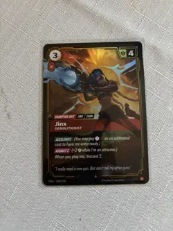 2025 League of Legends Riftbound TCG Jinx Rare Card 030/298 - Image 1