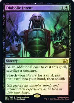 Diabolic Intent - Rare FOIL - The Brothers' War #089/287 - Image 1