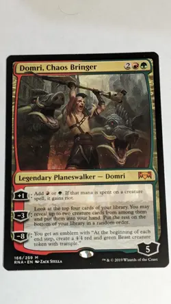 MTG Magic the Gathering Domri, Chaos Bringer (166/296) Ravnica Allegiance NM - Image 1