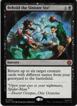 Behold the Sinister Six! M Marvel's Spider-Man 51 NM Normal MTG - Image 1