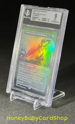 MTG Double Masters 2020 Sword of Feast and Famine BGS 9.0 MINT Foil Box Topper - Image 3