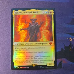 MTG 1x Sauron, the Dark Lord x1 FOIL NM LTR 224 Lord of the Rings - Image 1