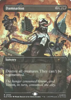 MTG Damnation (2000) *Rainbow Foil* Full Color Secret Lair Venom MT/NM Free Ship - Image 1