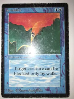 Invisibility Alpha PLD Blue Common MTG HP - Image 1