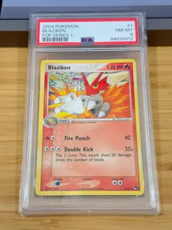 2004 Pokemon Pop Series 1 1 Blaziken PSA 8 NM-MT - Image 1