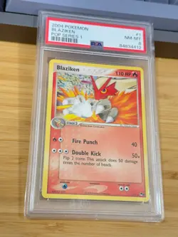 2004 Pokemon Pop Series 1 1 Blaziken PSA 8 NM-MT - Image 2