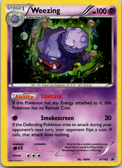 Pokemon TCG XY Weezing XY163 Black Star Promo Cosmos Holo - Image 1