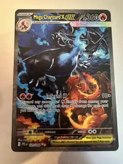 Mega Charizard X ex SIR 125/094 - Phantasmal Flames - Pokemon TCG - Perfect Mint - Image 1