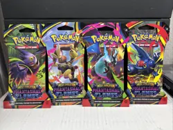 Pokemon TCG Mega Evolution Phantasmal Flames 4x Sleeved Booster Pack Art Set NEW - Image 1