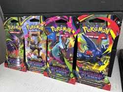 Pokemon TCG Mega Evolution Phantasmal Flames 4x Sleeved Booster Pack Art Set NEW - Image 2