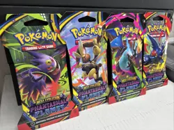 Pokemon TCG Mega Evolution Phantasmal Flames 4x Sleeved Booster Pack Art Set NEW - Image 3