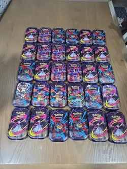 Pokemon Lot of 30 Mega Evolution Mini Tins, Booster Packs Are Not Included. - Image 1