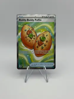 Pokemon TCG Buddy-Buddy Poffin 167/132 Me01: Mega Evolution Full Art Holo NM - Image 1