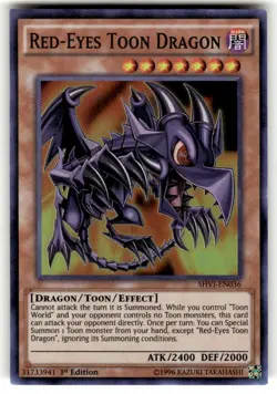 Yugioh Red-Eyes Toon Dragon SHVI-EN036 1st Super (NM) - Image 1