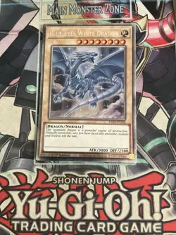 Blue-Eyes White Dragon Platinum Secret Rare RA04-EN108 8th Art Yugioh EURO - Image 1