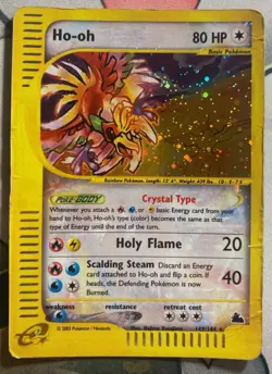 Pokemon Card-Ho-Oh-Skyridge-Holo-149/144-Crystal-ENG-Very Played - Image 1