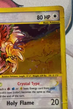 Pokemon Card-Ho-Oh-Skyridge-Holo-149/144-Crystal-ENG-Very Played - Image 4