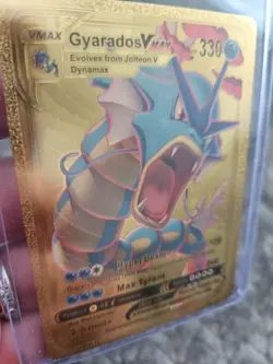 Gyarados Vmax Gold Foil Fan Art Vinyl Textured Collector Pokemon Card 29/203 - Image 4