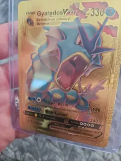 Gyarados Vmax Gold Foil Fan Art Vinyl Textured Collector Pokemon Card 29/203 - Image 5