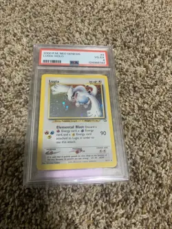 Pokemon TCG Neo Genesis Lugia Holo Card 9/111 Unlimited Rare, PSA 4 - Image 1