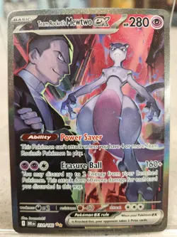 Destined Rivals Team Rocket's Mewtwo ex 231/182 Sv10: Holo Pokemon Chase Card NM - Image 1
