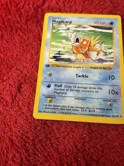 Very Rare-1st Edition Magikarp 035/102 Base Set (Shadowless) Pokemon Card Played - Image 4