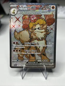 Pokemon TCG Arcanine EX Full Art Holo Card 224/198 SV Base Set Ultra Rare - Image 1
