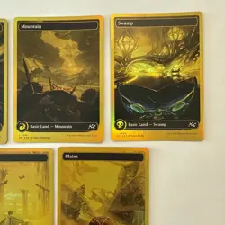 5x FIRST PLACE FOIL Basic Land Complete Set Aetherdrift DFT MTG Mint Unplayed NM - Image 4