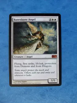 MTG Magic the Gathering BANESLAYER ANGEL M10 CORE SET 2010 LP (d) ACTUAL PICTURE - Image 1