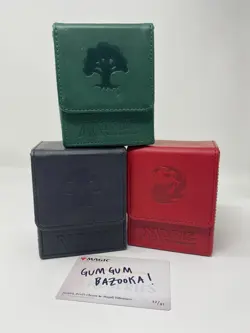 Magic the Gathering Ultra Pro Alcove Flip Deck Boxes Set of 3 (Black/Red/Green) - Image 1