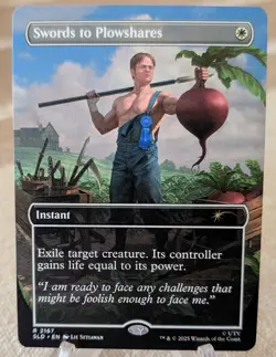 MTG Swords to Plowshares REGULAR The Office: Dwight's Destiny 2167 Secret Lair - Image 1