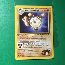 Brock's Primeape 35/132 Gym Challenge 1st Edition Non-Holo Pokemon Card NM/LP - Image 1