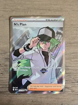 Pokemon TCG N's Plan 163/086 Ultra Rare Black Bolt NM - Image 1