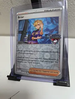 Pokemon TCG: Briar STAFF Regional Promo- 132/142 Stellar Crown Nm - Image 1