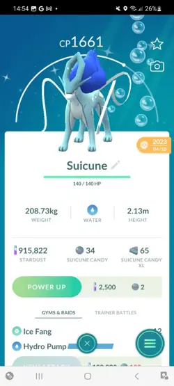 Pokemon Go Shiny Legendary Suicune - Image 1