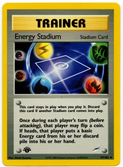 Pokemon - 1st Edition Neo Destiny Energy Stadium 99/105 LP - Image 1