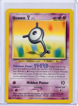 Unown [Y] 40/64 Neo Revelation Pokemon TCG 2001 Uncommon MP - Image 1