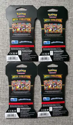 4x Pokemon TCG Mega Evolution Base Set Sleeved Packs BRAND NEW Art Set - Image 2
